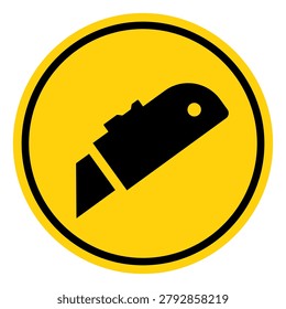 Cutter Knife Symbol Sign, Vector Illustration, Isolate On White Background Label.EPS10