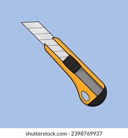 Cutter Knife Tool Illustration Vector Icon