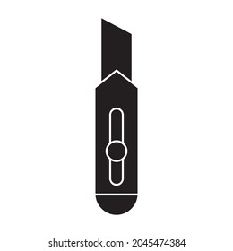 Cutter knife vector icon for apps and web sites