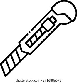 Ilustração do ícone do vetor da faca do cortador