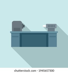 Cutter lathe icon. Flat illustration of Cutter lathe vector icon for web design