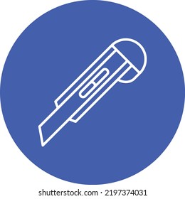 Cutter line circle icon vector image. Can also be used for web apps, mobile apps and print media.