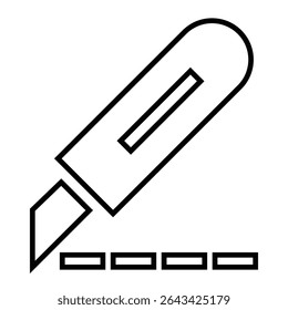 cutter line icon design. cutter thin black outline symbol vector illustration. editable stroke icon on transparent background.