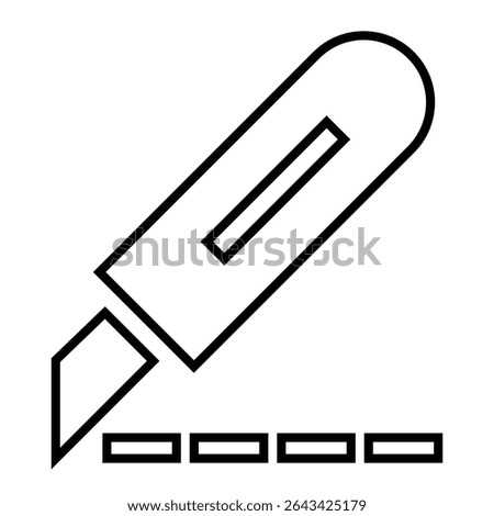 cutter line icon design. cutter thin black outline symbol vector illustration. editable stroke icon on transparent background.