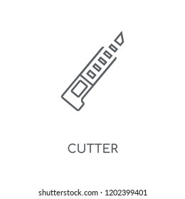 Cutter linear icon. Cutter concept stroke symbol design. Thin graphic elements vector illustration, outline pattern on a white background, eps 10.