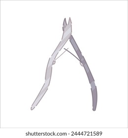 Cutter for manicure on white background