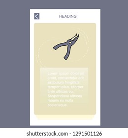 Cutter mobile vertical banner design design. Vector