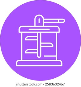 Cutter Outline Circle Style Icon Design
