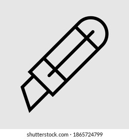 cutter outline icon isolated vector illustration