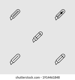 cutter outline icon set isolated vector illustration