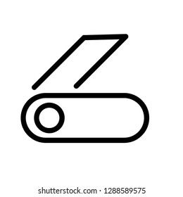 cutter outline icon vector  isolated illustration editable
