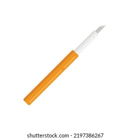 Cutter pen icon. Flat illustration of cutter pen vector icon isolated on white background