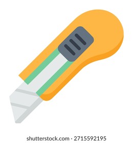 cutter school office supply flat color vector illustration template design