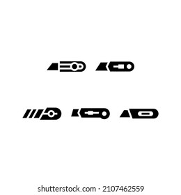 Cutter set icon isolated on white background