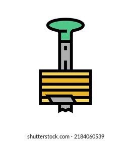 cutter slicer pineapple color icon vector. cutter slicer pineapple sign. isolated symbol illustration