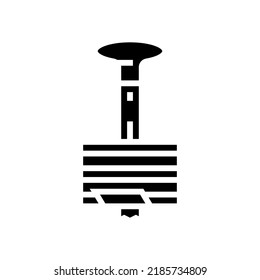 cutter slicer pineapple glyph icon vector. cutter slicer pineapple sign. isolated symbol illustration