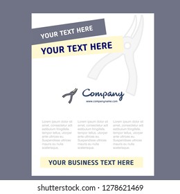 Cutter Title Page Design for Company profile ,annual report, presentations, leaflet, Brochure Vector Background