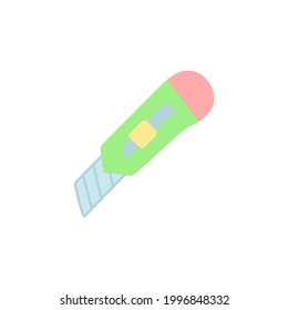 Cutter tool icon in color icon, isolated on white background 