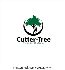 Cutter Tree Logo Designs For Business Service Logo Designs