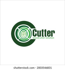 cutter tree logo designs simple modern for woodworker service logo