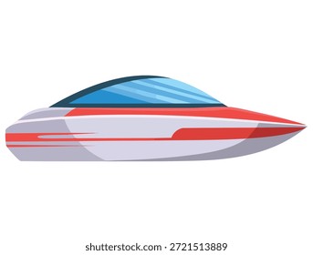 Cutter type boat vector icon illustration perfect for modern maritime water vehicle nautical and marine themed design or transportation artwork