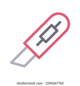 cutter vector color line icon 