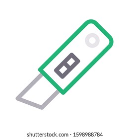 cutter vector color line icon 