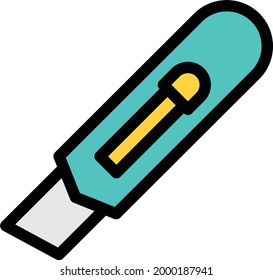 cutter vector colour line icon