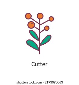Cutter vector Filled Outline Icon Design illustration. Nature Symbol on White background EPS 10 File