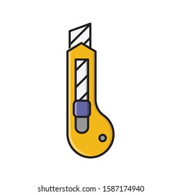 cutter vector flat color icon 