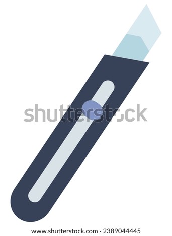 Cutter vector flat color icon isolated on white background.