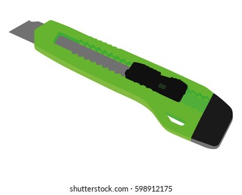Cutter vector green realistic vector illustration isolated