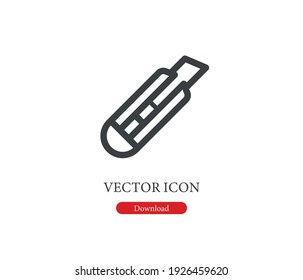 Cutter vector icon. Editable stroke. Symbol in Line Art Style for Design, Presentation, Website or Apps Elements, Logo. Pixel vector graphics - Vector