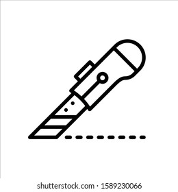 Cutter vector icon. Cutter flat sign design. Cutter knife symbol pictogram