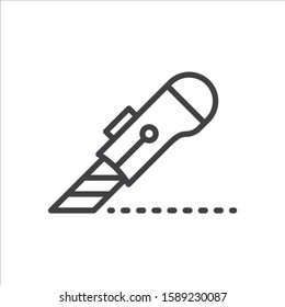 Cutter vector icon. Cutter flat sign design. Cutter knife symbol pictogram