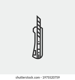 Cutter vector icon illustration sign