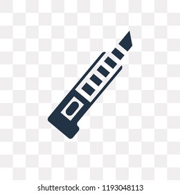 Cutter vector icon isolated on transparent background, Cutter transparency concept can be used web and mobile