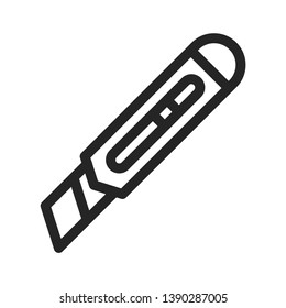 Cutter vector icon isolated on white background