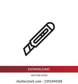 Cutter vector icon in modern design style for web site and mobile app