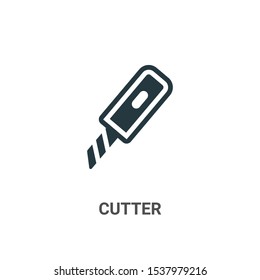 Cutter vector icon on white background. Flat vector cutter icon symbol sign from modern sew collection for mobile concept and web apps design.