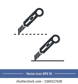cutter vector icon template