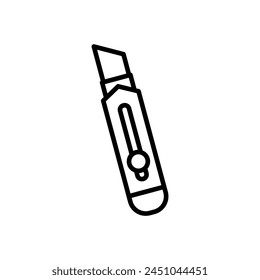 cutter vector, line style icon, isolated background