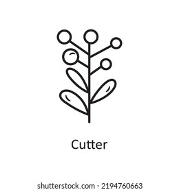 Cutter vector Outline Icon Design illustration. Nature Symbol on White background EPS 10 File