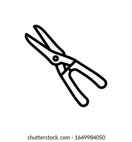 Cutter Vector Outline Icon. EPS 10 File