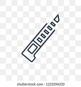 Cutter vector outline icon isolated on transparent background, high quality linear Cutter transparency concept can be used web and mobile
