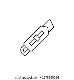 Cutter Vector Outline Icon Style Illustration. EPS 10 File 