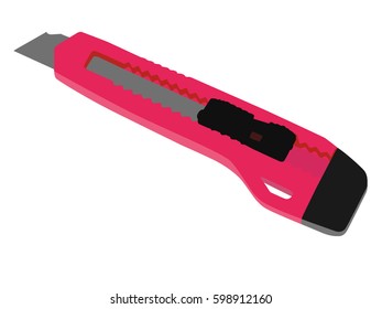 Cutter vector red realistic vector illustration isolated