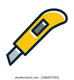 Cutter Vector Thick Line Filled Dark Colors Icons For Personal And Commercial Use.
