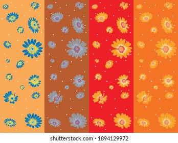 
Cutters of various sizes that are falling. With the color of the fiery sun.