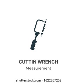 Cuttin wrench glyph icon vector on white background. Flat vector cuttin wrench icon symbol sign from modern measurement collection for mobile concept and web apps design.